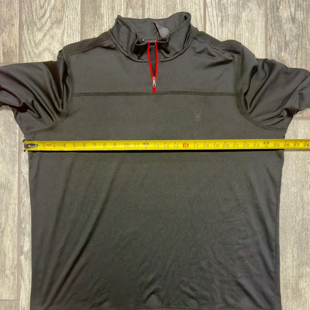 Spyder Active Men's Quarter Zip Long Sleeve‎ Athletic Fit Shirt XL Performance - Picture 15 of 16